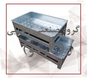منقل کبابی لبه دار بدون درب
